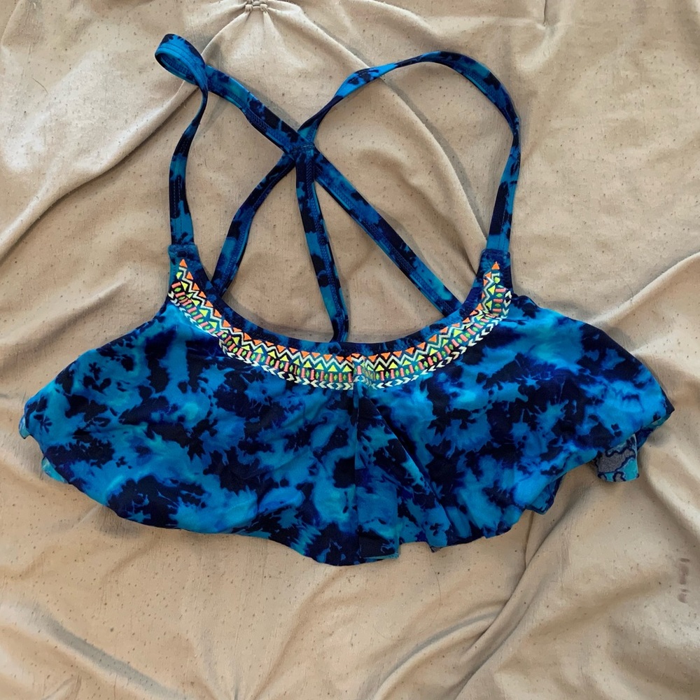 Victoria’s Secret PINK blue tie dye bikini top